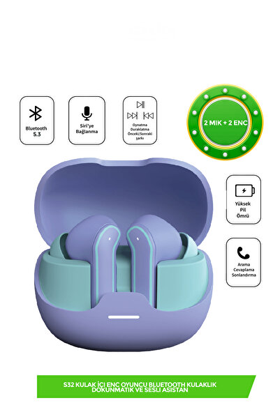 Linktech S32 Kulak İçi ENC Oyuncu Bluetooth Kulaklık