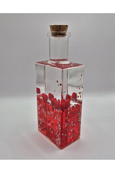 CAN MANTAR TAPALI ŞİŞEDE KIRMIZI SUDA BATMAYAN KALPLER