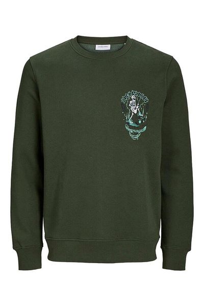 Jack & Jones JJSKULL ROCK - Hanorac pentru bărbați, model cu gâtul rotund