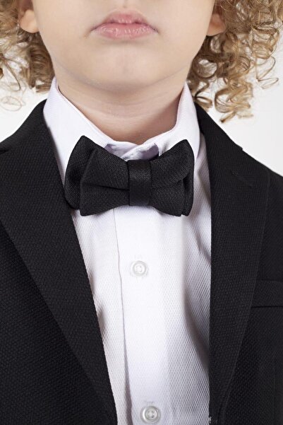 Magu Boys Classic Suit - Bow Tie, Black Slim Fit Special Occasion Combo