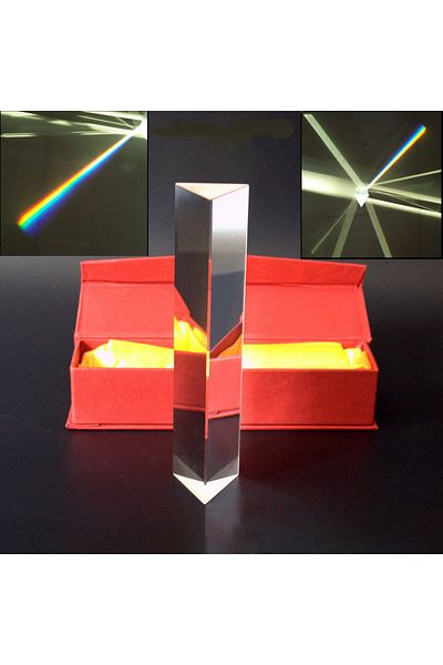 Choice Triangular Prism Students Optical Glass Large Mitsubishi Mirror Teaching Experiment Rainbow Photo...