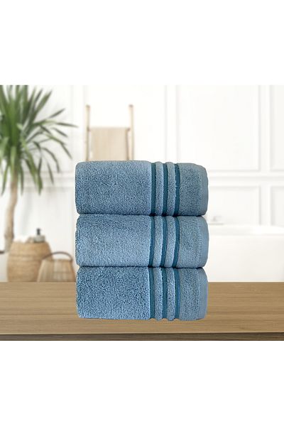 Lucy and Home Set prosoape din 3 piese cu dungi brodate din microbumbac 40x60cm