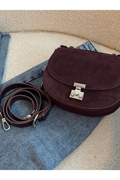 selvi wear حقيبة جلد طبيعي من جلد الغزال - حقيبة نسائية