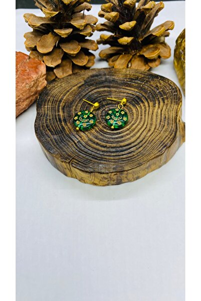 Porsuk Alternatif Handmade Ethnic Pattern Glass Earrings