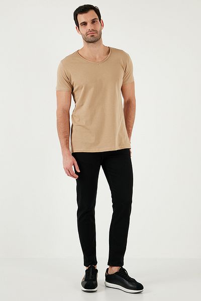 Buratti Βαμβακερό Slim Fit V-Neck Basic T-shirt Ανδρικό T-SHIRT 5412001