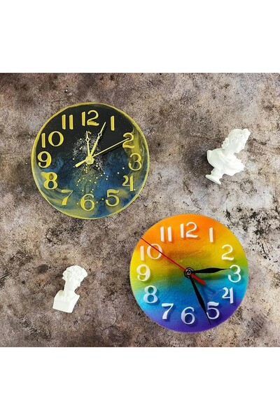 Siliko World Silikon Epoksi Reçine Kalıp Saat Kalıbı 15,5cm