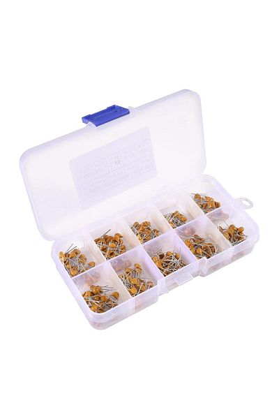 AOKIN 300pcs kit 10 Values 300 Pcs Ceramic Capacitor 0.1 0.15 0.22 0.33 0.47 0.68 1 2.2 4.7 10 uF Multilay