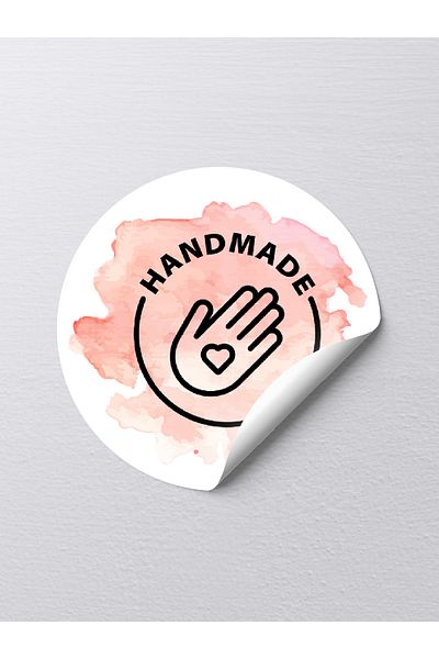 sticker 100 Pieces of Handmade Sticker / Shredded Product with 3X3 cm Cover