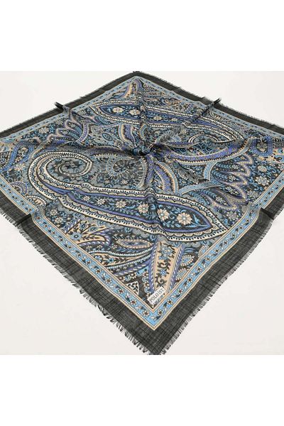 poloist Γυναικείο Κοτόνι Βαμβακερό Λινό Φουλάρι Ethnic Etro Ρετρό Μοτίβο 100x100cm