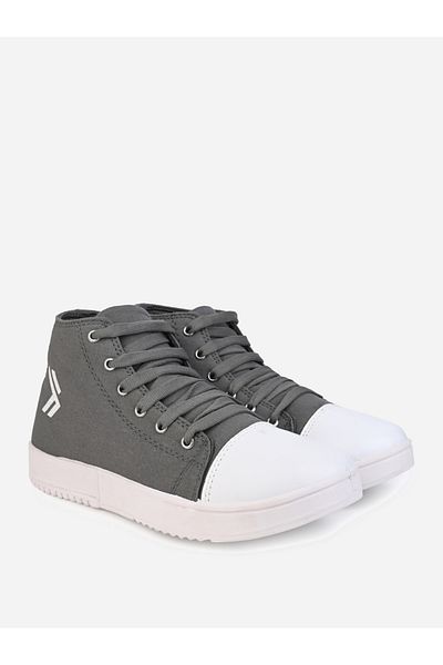 Styli High Top Graphic Print Lace Up Sneakers