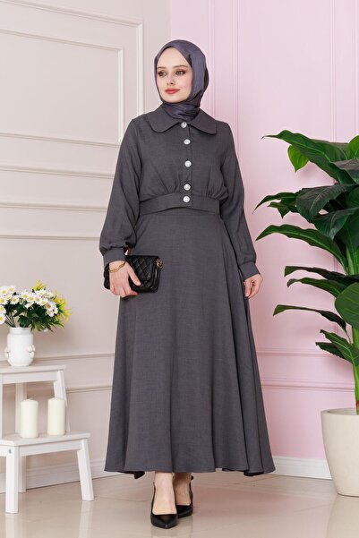 Sevitli Σετ φούστα και καλσόν ανθρακί