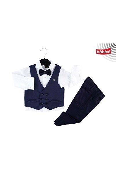 BAŞAK ÇOCUK GİYİM 402802 Yelekli 3 Lü Takım 5Y,6Y,7Y,8Y - LACİVERT - 4-5 YAŞ