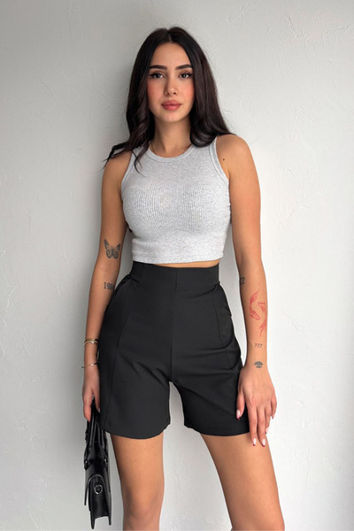 Swana Fermuarlı Dabıl Şort