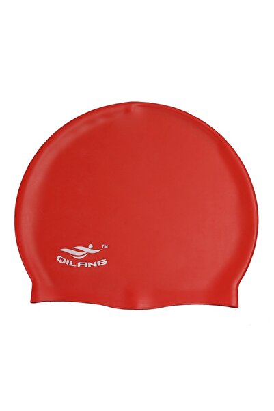 Choice One Size Red Waterproof Silicone Swim Caps Women Men High Elastic Flex...
