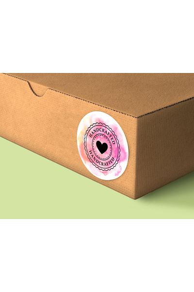 sticker Handcrafted Sticker 100 Pcs / 3 X 3 cm Adhesive Handmade Product Packaging