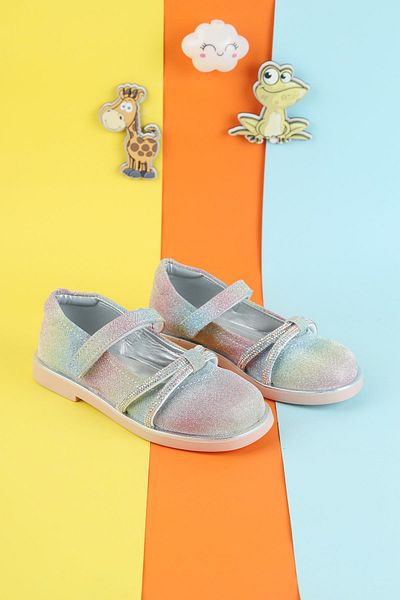 Moda Lime Balerini moderni ortopedici pentru fete - Balerini colorați și casual cu detalii de piatră