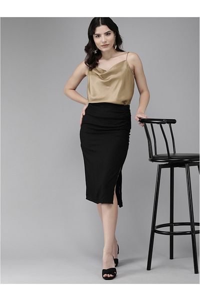 Mish By Styli Satin Cowl Neck Cami