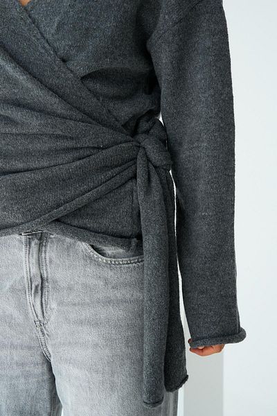 OzBeauty Women's Oversize Sweater with Tie Detail