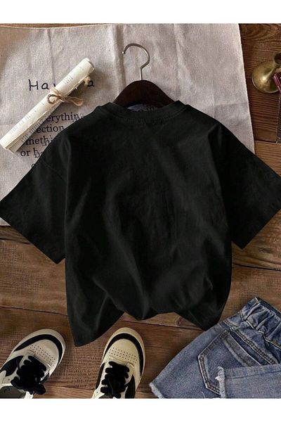 Know Black California Bear Printed Oversize T-Shirt