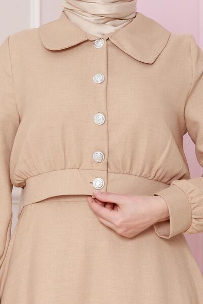 Sevitli Σετ φούστα και καμπαλόκεντρο Camel