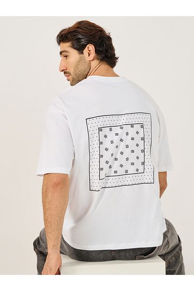 Styli Bandana Print Oversized Cotton T-Shirt