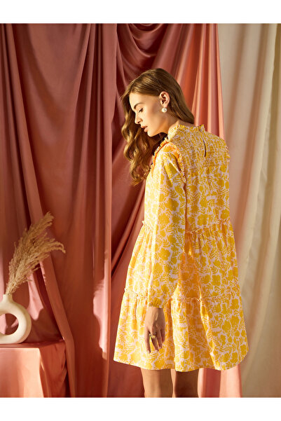 Kassually By Styli Floral Print Tiered Mini Dress