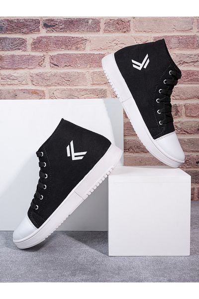 Styli High Top Graphic Print Lace Up Sneakers
