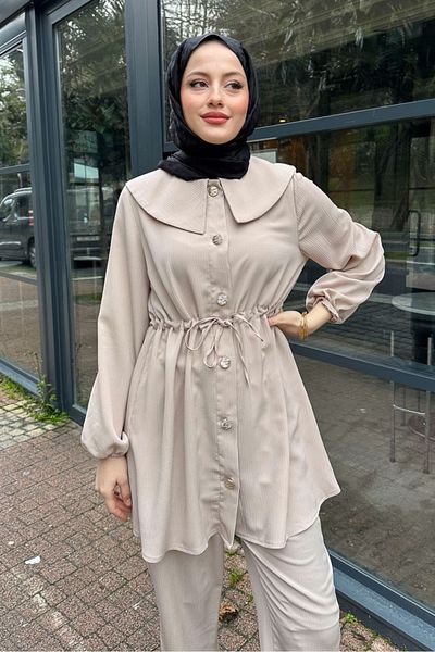 Ovn. Beige Lille Waist Drawstring Suit