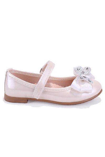 DAGOSTER Dja76-Hy10002 Mother of Pearl Patent Leather Orthopedic Girls' Ballerina Shoes