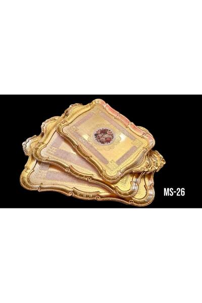 ROY KING MASI MS27 3'LÜ DİKDÖRTGEN TEPSİ L.PINK