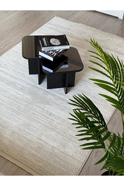 MBA SAHRA Serisi 02 Beyaz Modern Dokuma Tabanlı Kalın ve Yumuşak Salon Oturma...