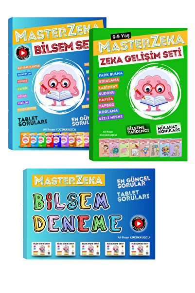 MasterZeka Bilsem Hazırlık üçlü kitap ( tablet sınavına ve mülakat sınavına h...