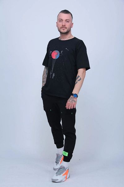 Frisson Unisex Saturn Printed Oversize Tshirt
