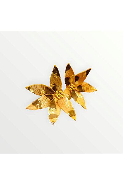 Lu Atelier Fleur D'Or– Handmade Special Design Gold Leaf Earrings