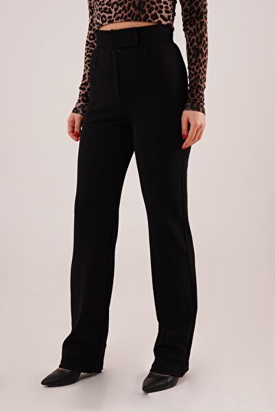 Hipo Trend Crne pantalone sa čičak zatvaračem Elastično