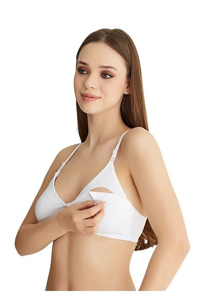 serralife Sutien pentru alăptare din bumbac Lycra tăiat cu laser, fără urme