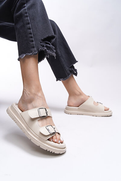 Riccon Elislaela Beige Women's Slippers - 0012400   Model