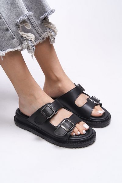 Riccon Elislaela 0012400   Model Papuci de damă negri