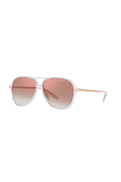 Michael Kors Woman Pilot Sunglasses- Mk 2176u - Lense Size:58mm - Clear Transparent