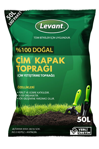 LEVANT ÇİM KAPAK TOPRAĞI 50 L ORGANİK