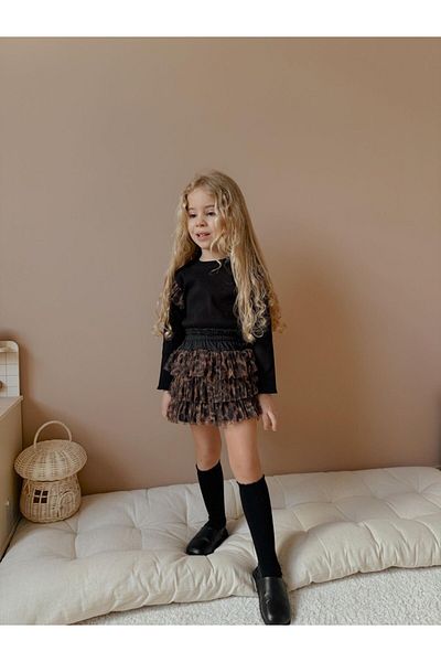 Bloom Skirted Leopa Girl's Suit