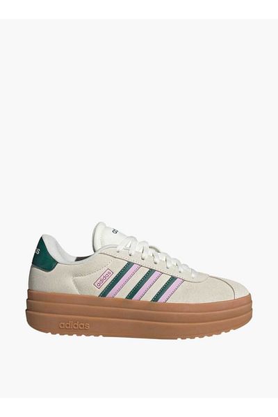 adidas Women's Panelled Sneakers with Lace-Up Closure - VL COURT BOLD