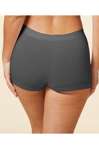 MİSTİRİK Moncorno Model Gathering and Tight Knitted Model Corset Boxer Dark Gray Color