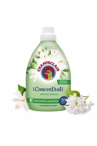 chante clair Fabric Softener, Intense White Musk Fragrance, 1 L, 50 Washes, Chanteclair