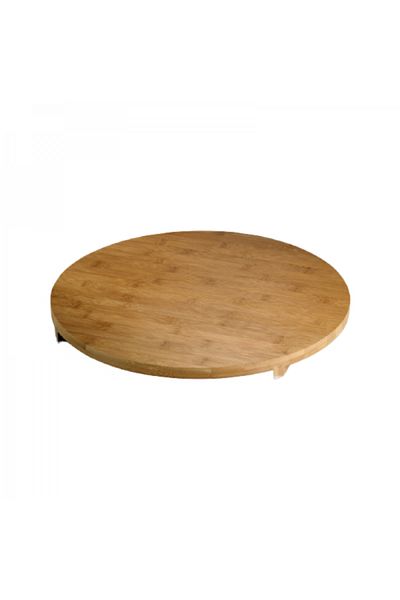 LEONE Platou rotund din bambus pentru servire, 42 cm diametru