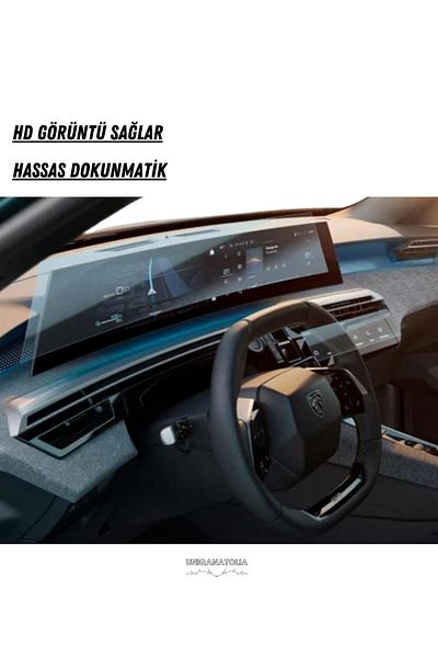 UniqAnatolia Peugeot 3008 - Nano Screen Protector Set Compatible with Panoramic I-Cockpit, Multimedia and Air Conditioner Consoles