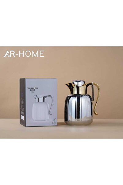 AR HOME طقم ترمس مفرغ من الهواء سعة 1 لتر