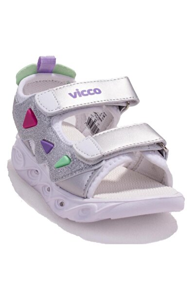 Vicco 321F24Y204 صندل رياضي أبيض للفتيات من هيلدا مريح للقدم مع إضاءة للاستخد...