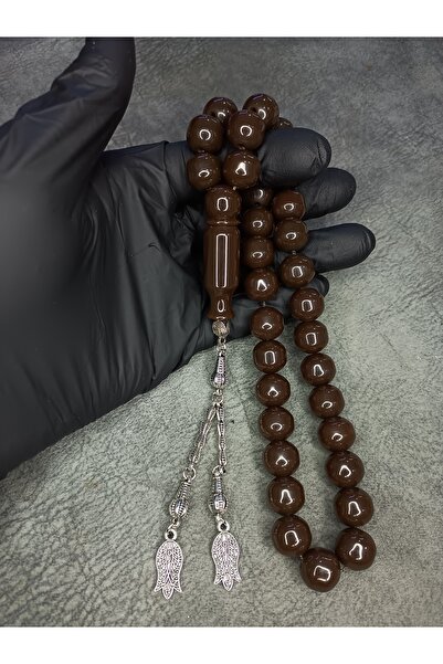 Mos Tespih Velike, visokokvalitetne, naborane molitvene perle od jantara