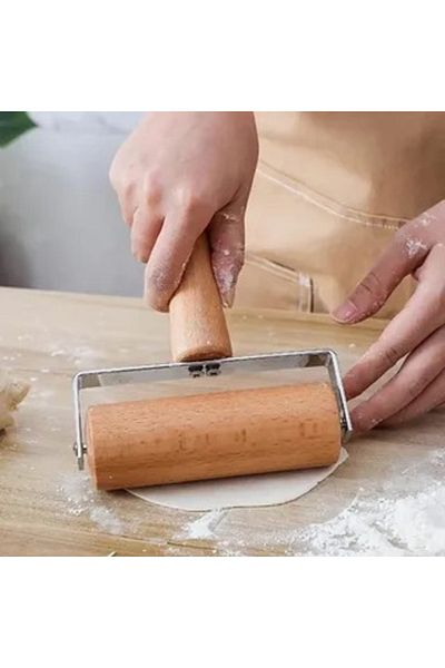 Generic Wooden dough roller with handle